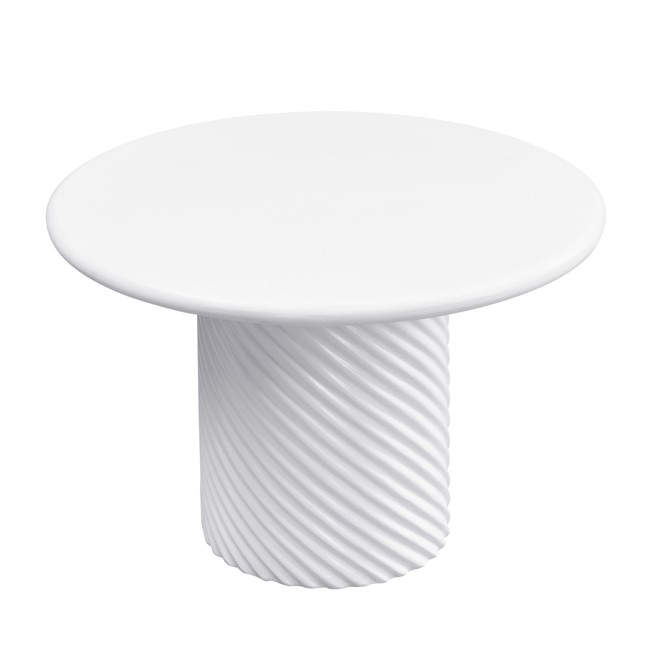 Christopher Knight Home 5-Piece Modern Outdoor MGO Dining Table and Fluted Stools Set, White+Navy