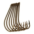 thumbnail image 2 of Eagle Claw Straight Eye Plain Shank Offset Hook, 100pk, Bronze, Size 3/0, 2 of 2