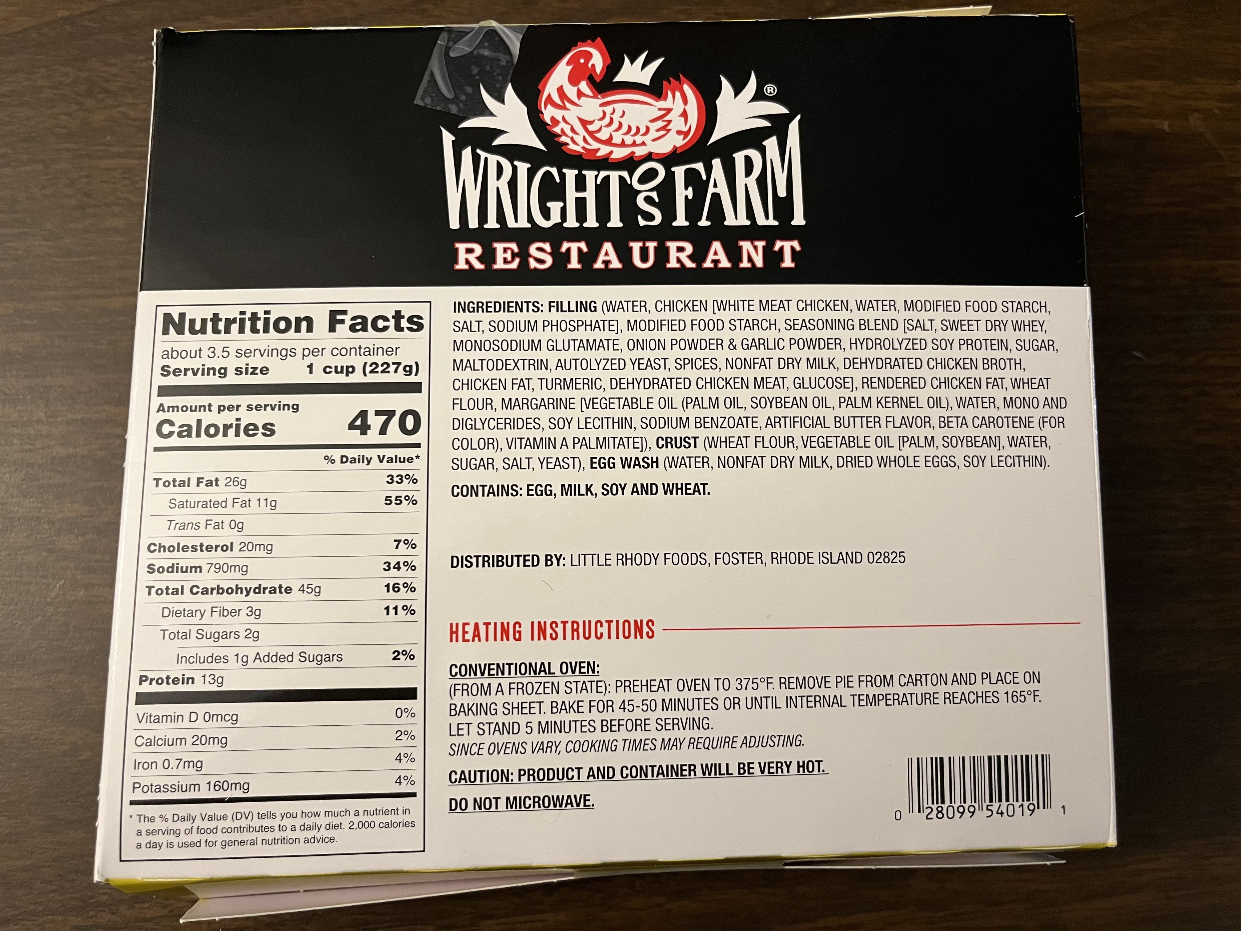 Wright's Farm 30oz Chicken Pot Pie