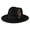 black, variant on Men's Feather Trim Wide Brim Fedora Hat: British Vintage Gentleman Cap for Business Party Daily, Unisex