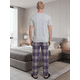 thumbnail image 3 of Pijama Hombre 2 Piezas Unitalla, Playera Suave con Bolsillo y Pantalón a Cuadros, Comodidad Total para Descanso, 3 of 5