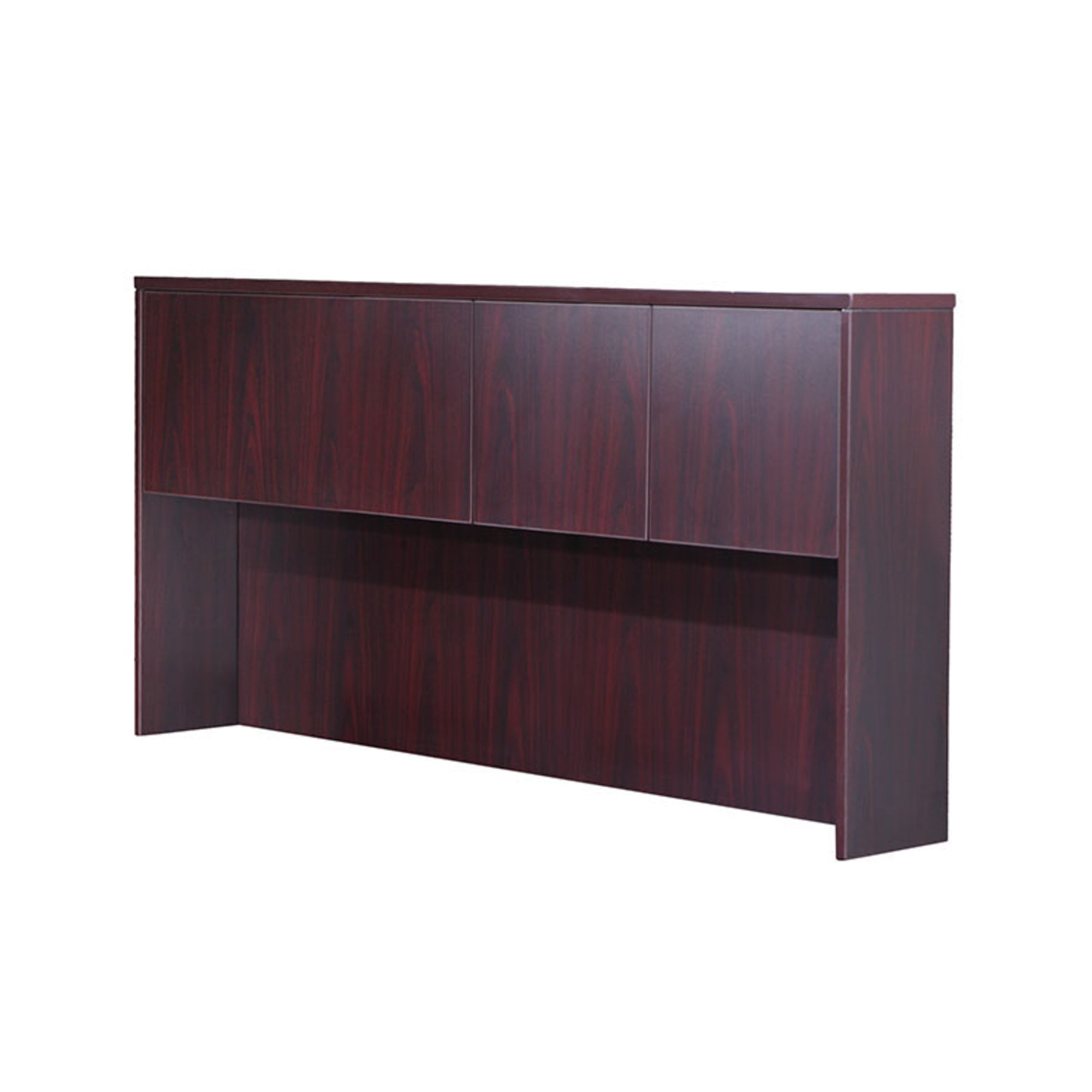 Boss Office Products Holland Series Executive U-Shaped Desk With File Storage Pedestal And Hutch, Mahogany