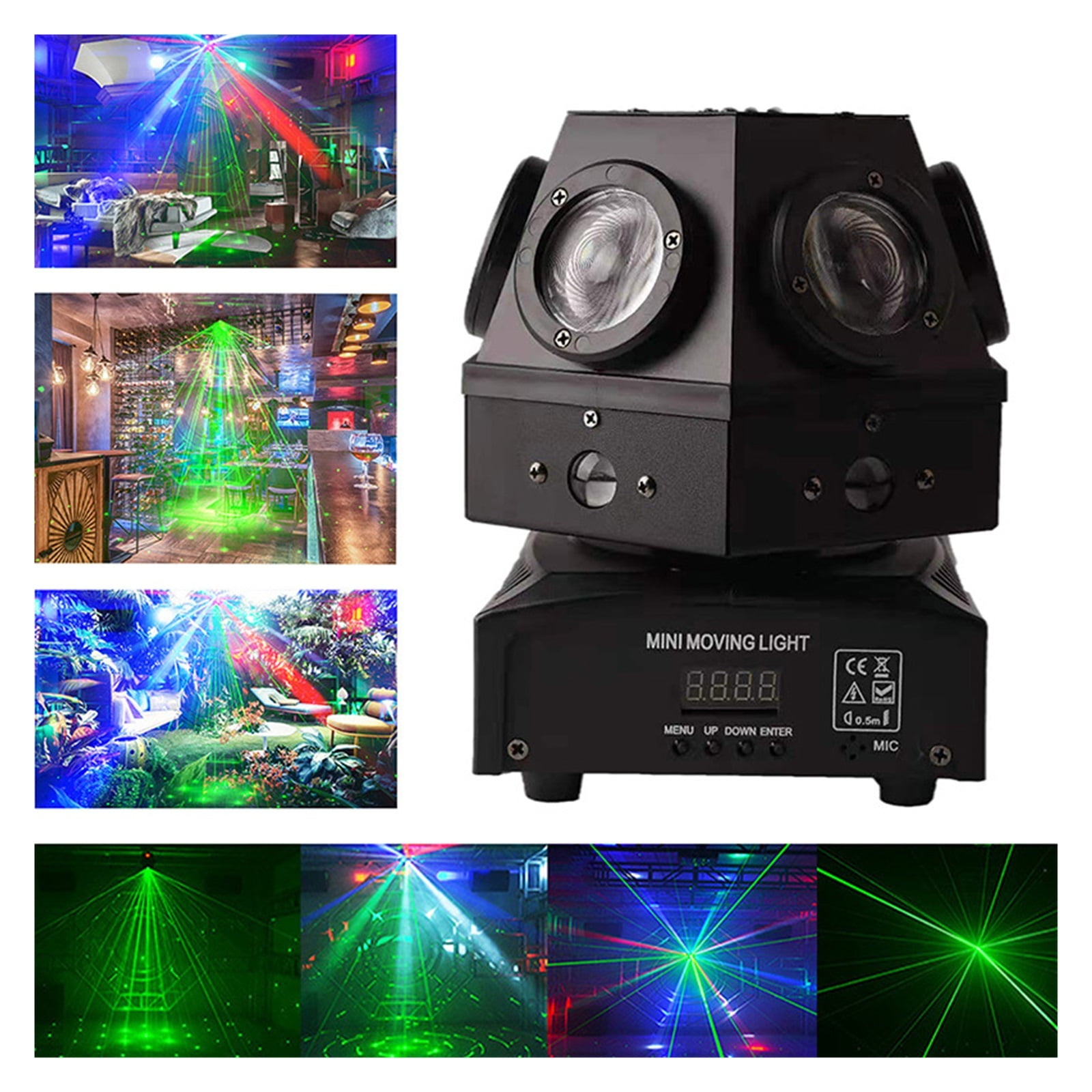 Professional 60W Moving Head Strobe Beam Light Projector Christmas LED Lighting DMX512 Music DJ Disco Lights For Home