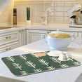 thumbnail image 6 of Yayeee Dish Drying Mat for Kitchen Counter 16"x18" Microfiber Absorbent Pad, Dark Green Leaves, 6 of 7