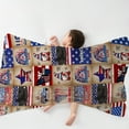 thumbnail image 4 of Nmdmisc July 4th Party Throw Blanket Flannel Bed Blanket USA Flag Day Theme Blue Red Stars Lightweight Throw Blanket for Couch Sofa-Independence Day Collection,29.5"X39.3", 4 of 6