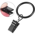 thumbnail image 3 of Curtain Rings with Clips 1.5 Inch Set 20 Heavy Duty Curtain Hooks for Decorative Drapery Rings, Rings with Curtain Clips,Curtain Clip Rings,Drapery Rings,Black by Torubia, 3 of 8