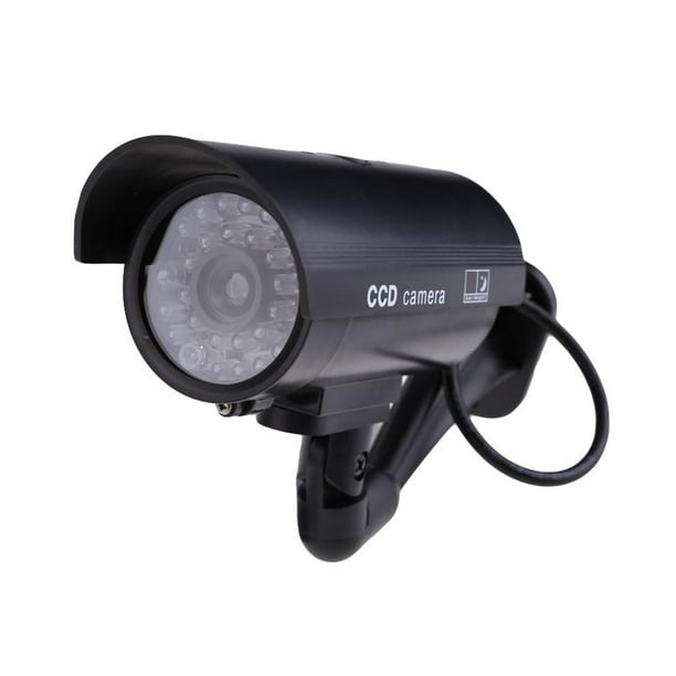 Cámara simulada Exterior Interior Vigilancia falsa Seguridad Noche CAM Luz LED