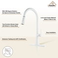 thumbnail image 4 of CASAINC Single Handle Kitchen Faucet with Pull Out Sprayer, Deck Mounted, Matte White, 4 of 4