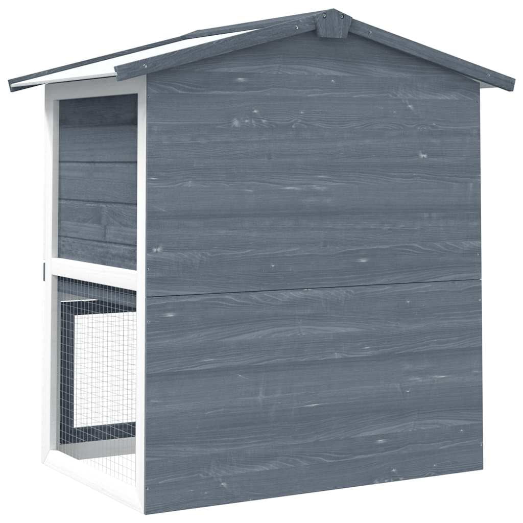 vidaXL Rabbit Hutch Bunny Cage with Pull Out Tray Pet House Solid Pine Wood