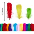 thumbnail image 2 of 100 piezas de plumas de ganso de colores naturales a granel 4-6 pulgadas (10-15 cm) para decoraciones de cupcakes, arte de bricolaje y atrapasueños, 2 of 5