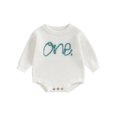 thumbnail image 1 of Faithtur Bébé Tricot Combinaison Lettre Brodé Manches Longues Col Rond Robe d'Hiver d'Automne, 1 of 9