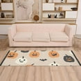 thumbnail image 2 of Yayeee Runner Rug for Bedroom 2'x6' Machine Washable Hallway Non Slip Mat, Beige Halloween Pumpkin, 2 of 8