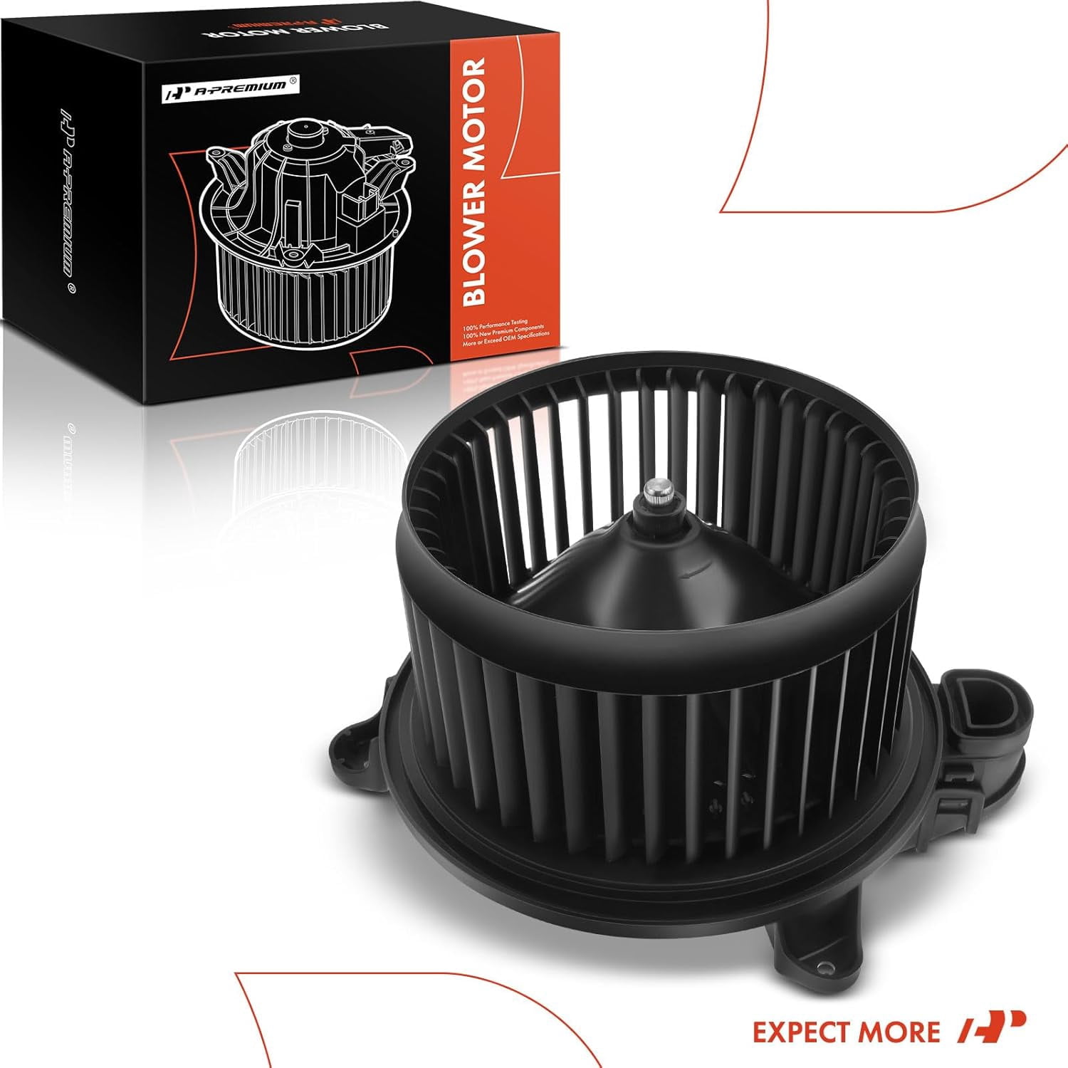 A-Premium HVAC Heater Blower Motor Assembly Compatible with Ford Vehicles - Fiesta 2011 2012 2013 2014 2015 2016 2017 2018 2019 - Front Side, Replace# AV1Z19805C