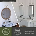thumbnail image 3 of Akron 18-in Satin Nickel Farmhouse Barn Wall Sconce, 2 Light Bathroom Vanity Fixture, Metal Shade, White Interior, 3 of 10