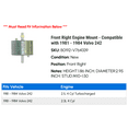 thumbnail image 2 of Front Right Engine Mount - Compatible with 1981 - 1984 Volvo 242 1982 1983, 2 of 2