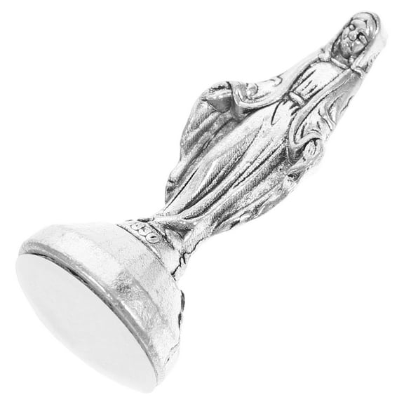 Zehuanyu  Virgin Mary Statue Golden Mirror Miniature Decoration Blessed Mother Silver