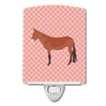thumbnail image 1 of Carolines Treasures BB7845CNL Mule Pink Check Ceramic Night Light, 1 of 1
