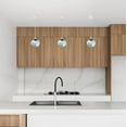 thumbnail image 2 of Kiven Green Glass Pendant Light with E26 Screw-in Adapter, Exposed Ceiling Light to Pendant, Converts Bulb Socket to Pendant Light, Adjustable Height Renter-friendly Pendant Lighting TB3277, 2 of 7