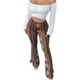 thumbnail image 1 of Pantalones acampanados elásticos de cintura alta con estampado bohemio para mujer, pantalones acampanados rectos informales y adelgazantes con estampado floral retro, 1 of 7