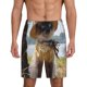 thumbnail image 1 of Balery Cat In Sun Hat Pantalones cortos de pijama de punto de algodón para hombre con cinturilla y bolsillos-X-Large, 1 of 6