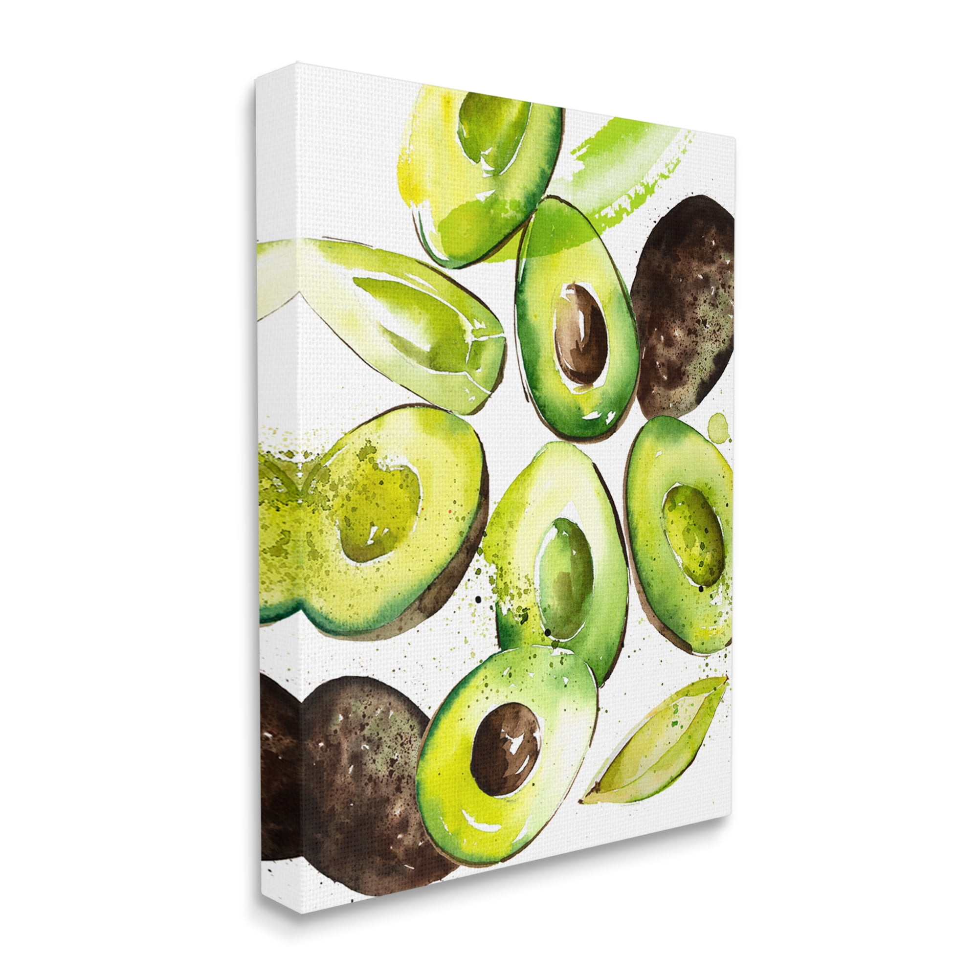 Stupell Industries Modern Avocado Halves Food & Beverage Painting Gallery Wrapped Canvas Print Wall Art, 36 x 48