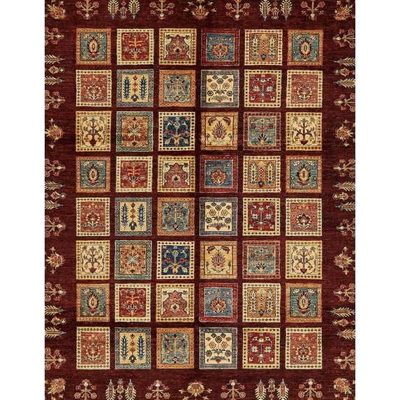 Ahgly Company Indoor Rectangle Abstract Bronze Brown Abstract Area Rugs, 5' x 8'