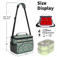 thumbnail image 6 of Lunch Box Pioneer Flower Floral Print Pattern Insulated Lunch Bag for Women Men,Medium Leakproof Lunchbox Cooler Bag Adjustable Strap,10 X 6.7 X 8 Inches, 6 of 6