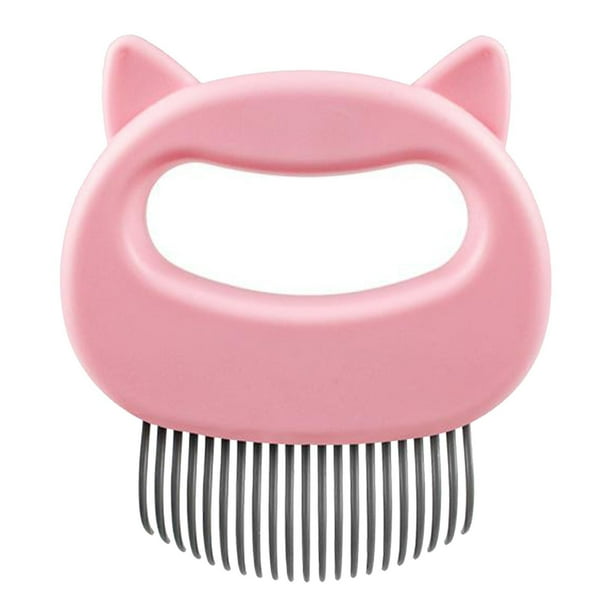 Peine de aseo para perros y mascotas Sunnimix Cepillo de limpieza Rosa 10x9CM