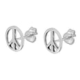thumbnail image 4 of Aeravida Charming and Vintage Peace Symbol Sterling Silver Stud Earrings | Classic Sterling Silver Stud Earring for women | Peace Symbol Stud Earrings | Casual Stud Earrings | Gift for Special Day, 4 of 5