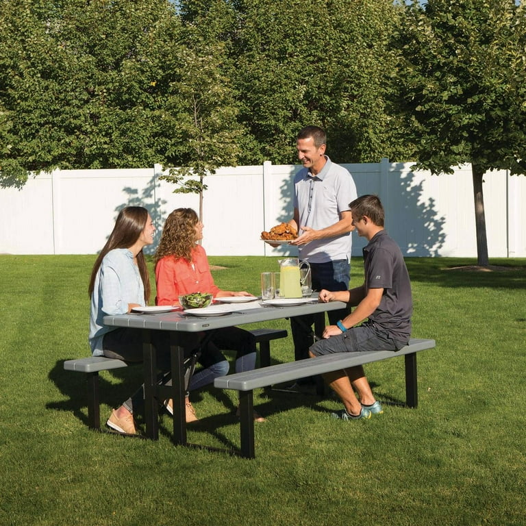 Lifetime Craftsman 6' Folding Rectangle Polyethylene Picnic Table