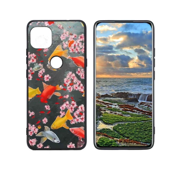 Compatible with Motorola G 5G Phone Case, Fishes Case Men Women, Flexible Silicone Shockproof Case for Motorola G 5G