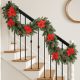 thumbnail image 7 of 9 FT/108 Inch Pre-Lit Christmas Rattan, Rattan with Pine Cones, Christmas Decoration, Rattan for Mantel Stair Door  Indoor Outdoor, 7 of 7