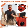 thumbnail image 4 of Reusable Face Mask with Detachable Eye Shield, Breathable Mesh Mask with Exhalation Valves, Washable Anti‑Dust Protective Mask for Cycling Outdoor Daily Use,1pc., 4 of 7