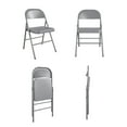 Mainstays AllSteel Metal Folding Chair, Double Braced, Gray