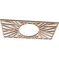 thumbnail image 2 of 16"W x 8"H x 5 7/8"ID x 1/4"T Hoover Wood Fretwork Pierced Ceiling Medallion, Alder, 2 of 3