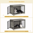 thumbnail image 3 of Hzuaneri Furniture Style Dog Crate, Dog Kennels, Greige and Black DFC02305B, 3 of 8