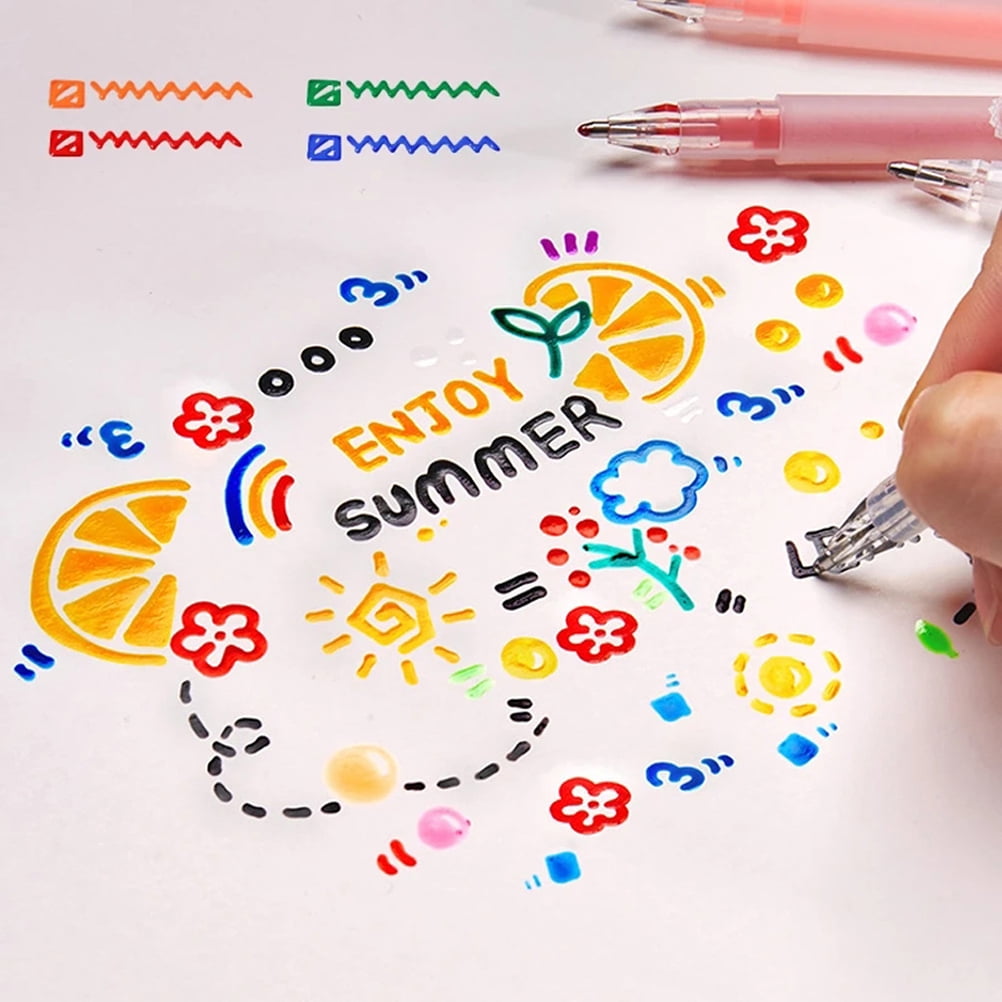 BSMEAN Package B 3D Glossy Jelly Ink Pen 3D Jelly Pen Diy Graffiti Painting Pen Gel Pen Set