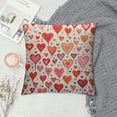thumbnail image 2 of COMIO  Red Pink Love Heart Pillow Covers  Watercolor Romantic Arrow Throw Pillow Covers Valentine's Day Wedding Mother's Day Anniversary Cushion Cover Decoration for Couch Sofa, 2 of 5