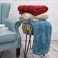 thumbnail image 6 of Home Soft Things Herringbone Faux Fur Throw - Blue - 60" X 80" Jumbo, 6 of 9