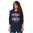 thumbnail image 5 of Fishing Girls Cute Flirty First Date Women's Long Sleeve T Shirt Brisco Brands M, 5 of 5