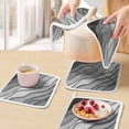 thumbnail image 5 of Black Grey Ombre Pot Holders for Kitchen Heatproof Potholder, 3 Pack Modern Geometric Abstract Aesthetic Cream Hot Pads Multipurpose Oven Pads Cloth Potholders Trivet for Cooking Baking, 5 of 8