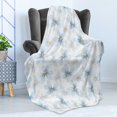 thumbnail image 4 of Watercolor Flower Soft Flannel Fleece Throw Blanket, Pastel Floral Pattern Print Chamomiles and Daisies Nature Art, Cozy Plush for Indoor and Outdoor Use, 50" x 70", Blue Yellow White, by Ambesonne, 4 of 5