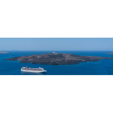 Canvas Print Sea Island Travel Greece Greek Europe Santorini Stretched Canvas 10 x