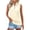 Beige, variant on Women's Sleeveless Zip Front Top, Collared Casual Summer Blouse for Work, Daily Wear, and Hot Weather, Easy On and Off Design-Yellow