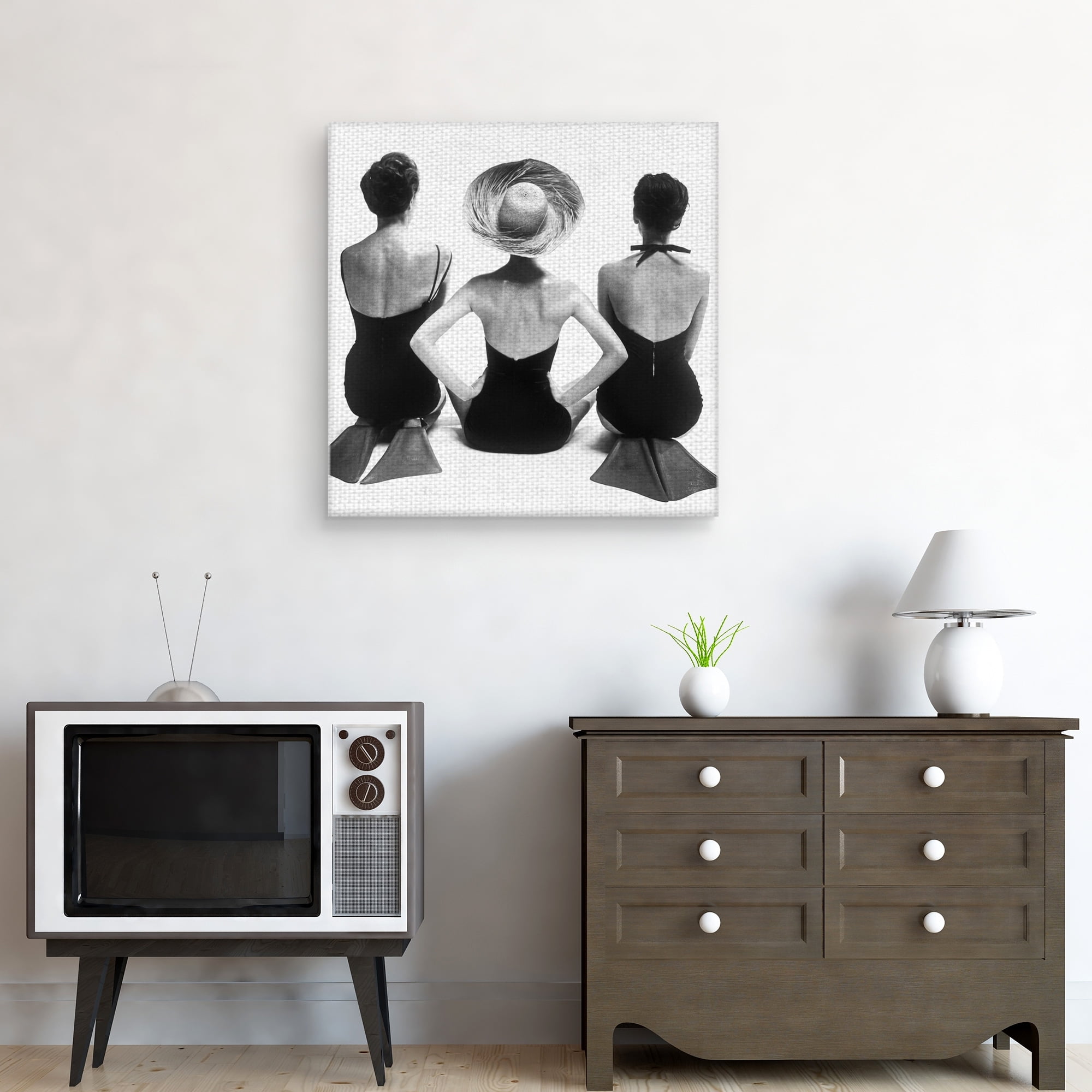Masterpiece Art Gallery 1950's Swimsuit Models By Graffi-tee Studios Canvas Art Print 24" x 24"