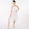 thumbnail image 4 of IBTOM CASTLE Women Lyrical Dance Dress Modern Contemporary Ballet Dancewear Spaghetti Strap Chiffon Flowy Dress S White, 4 of 8