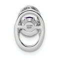 thumbnail image 3 of 925 Sterling Silver Rhodium Amethyst Birthstone Vibrant Chain Slide; for Adults and Teens; for Women and Men, 3 of 4