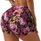 thumbnail image 1 of Balery Rose Flowers Pantalones cortos de entrenamiento estampados para mujer, sin costuras, ajustados, para gimnasio, yoga, correr, deportes, ejercicio activo, fitness.-XX-Large, 1 of 8