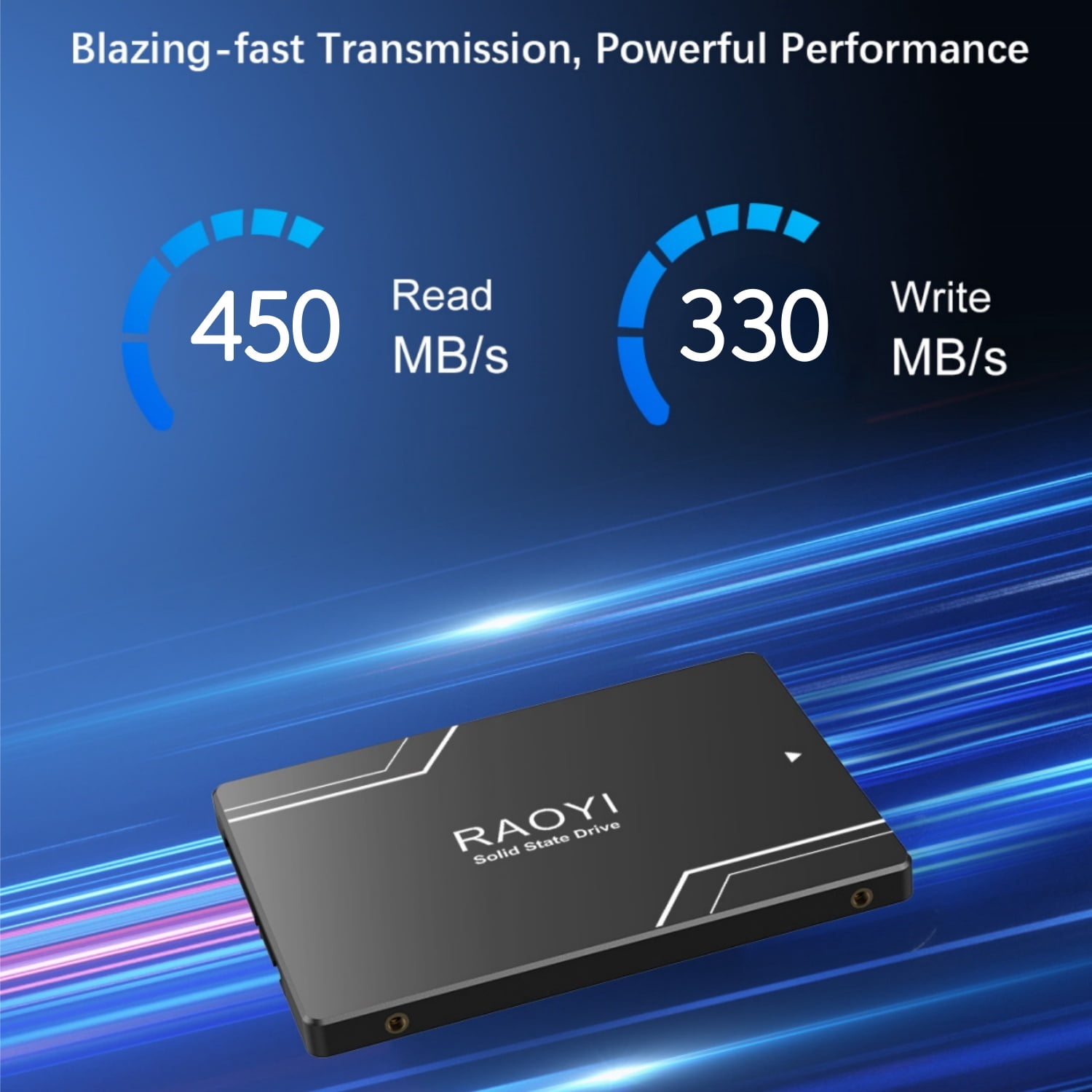 RAOYI 128GB SSD 450MB/s Speed, 2.5" SATA III.Large Storage SSD Hard Drive Storage for Computer/Laptop