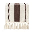 thumbnail image 3 of Boho Table Runner with Tassels, Rustic Farmhouse Table Runner Macrame Burlap Table Decoration, for Bohemian Kitchen Dining Table Living Room Bedroom Farmhouse Home Decor 11.8" * 70.9" Brown, 3 of 8